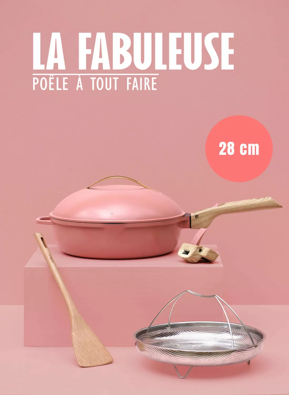 LA FABULEUSE POELE 28 CM PIVOINE