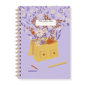 CARNET DE NOTE A5 A SPIRALE BOUQUET D'AMOUR