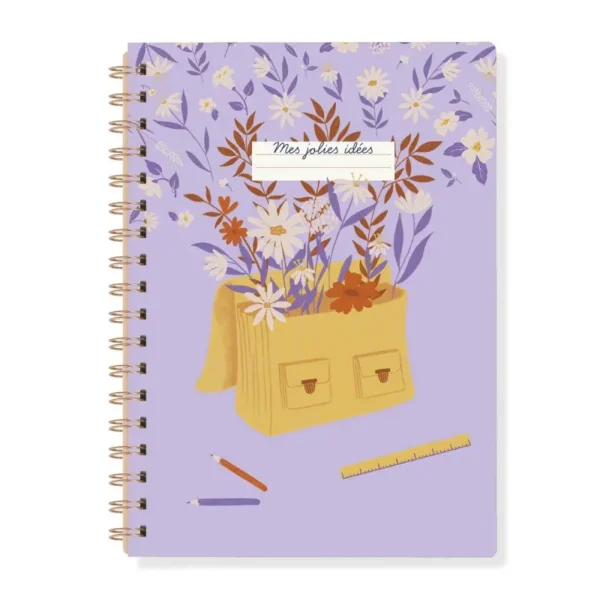 carnet-notes-spirale-bouquet-amour.jpg CARNET DE NOTE A5 A SPIRALE BOUQUET D'AMOUR