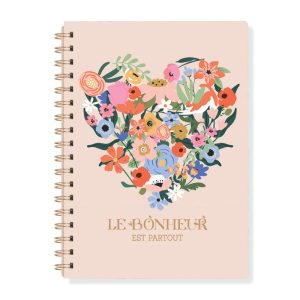 CARNET DE NOTE A5 A SPIRALE LE BONHEUR EST PARTOUT