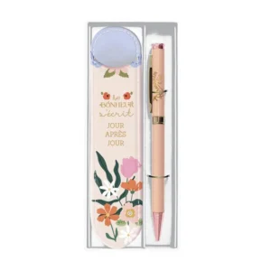 SET STYLO BILLE ET ETUI LE BONHEUR EST PARTOUT