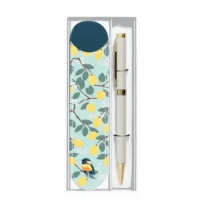 SET STYLO BILLE ET ETUI PORTRAIT D'UN OISEAU
